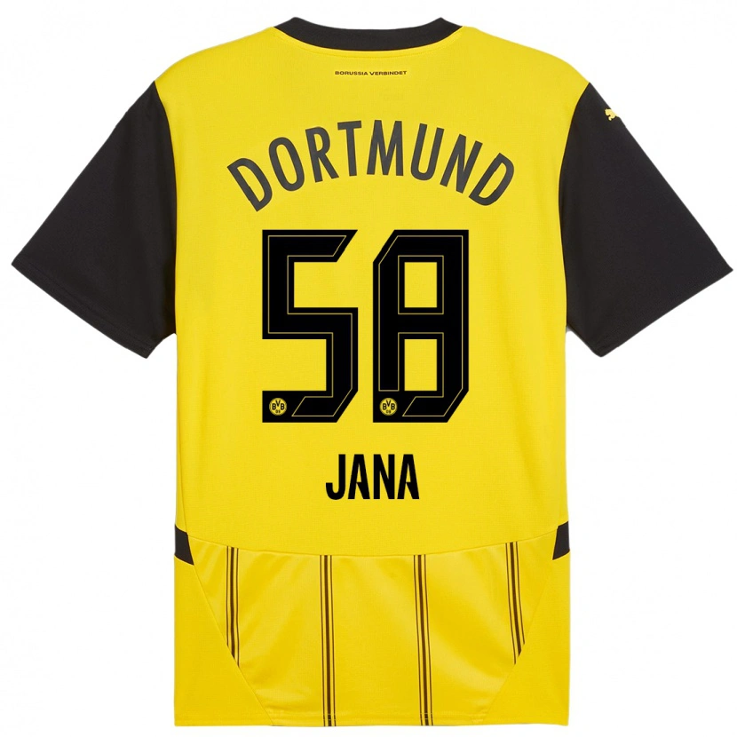 Danxen Hombre Camiseta Nordberg Jana #58 Amarillo Negro 1ª Equipación 2024/25 La Camisa