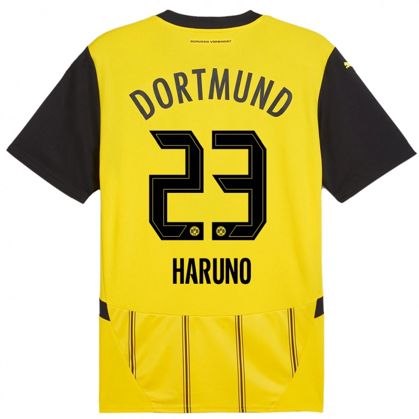 Danxen Hombre Camiseta Sasaki Haruno #23 Amarillo Negro 1ª Equipación 2024/25 La Camisa