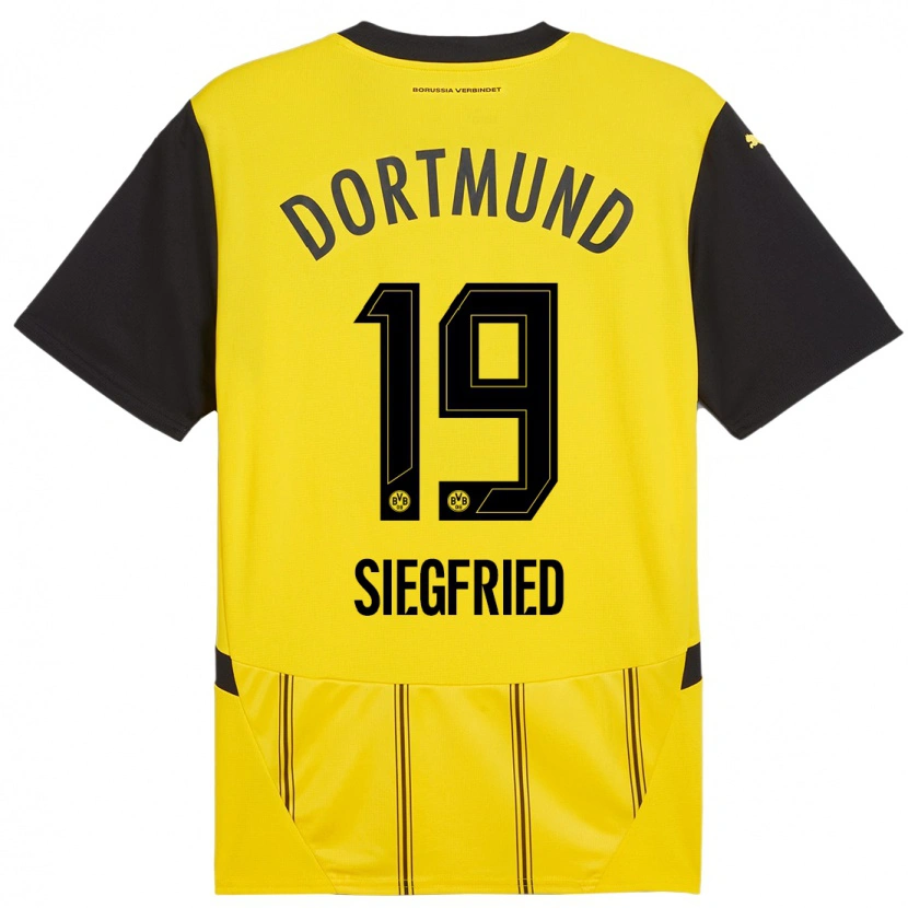 Danxen Hombre Camiseta Janz Siegfried #19 Amarillo Negro 1ª Equipación 2024/25 La Camisa