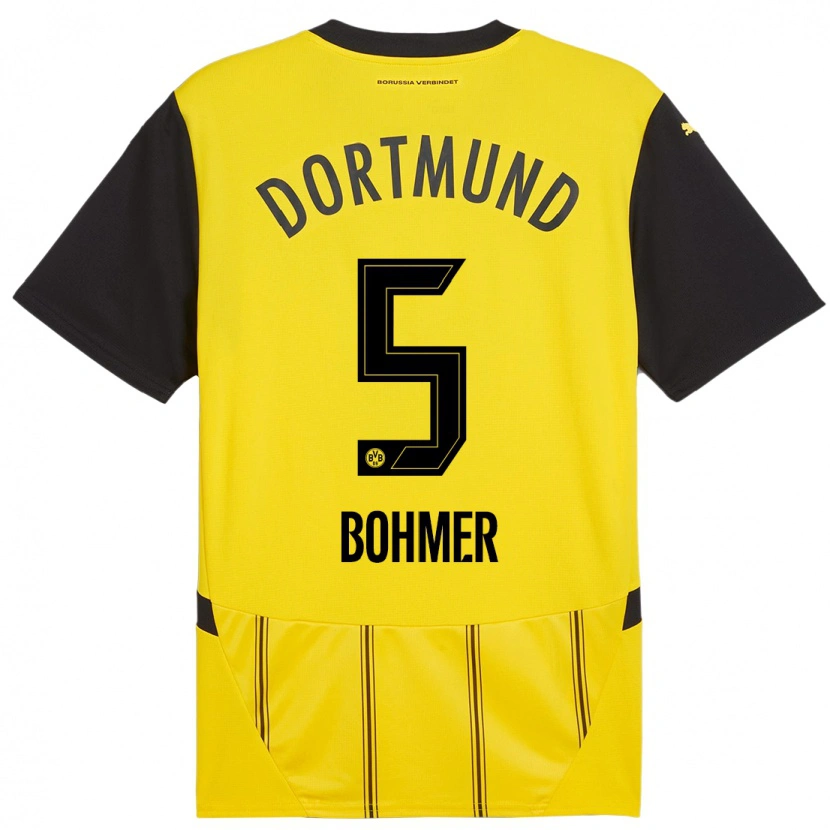 Danxen Hombre Camiseta Tim Bohmer #5 Amarillo Negro 1ª Equipación 2024/25 La Camisa