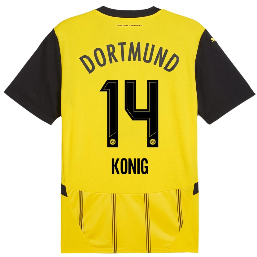 Danxen Hombre Camiseta Raul Konig #14 Amarillo Negro 1ª Equipación 2024/25 La Camisa