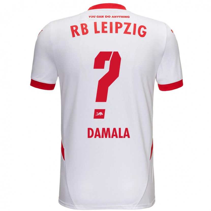 Danxen Hombre Camiseta Bilal Damala #0 Blanco Rojo 1ª Equipación 2024/25 La Camisa