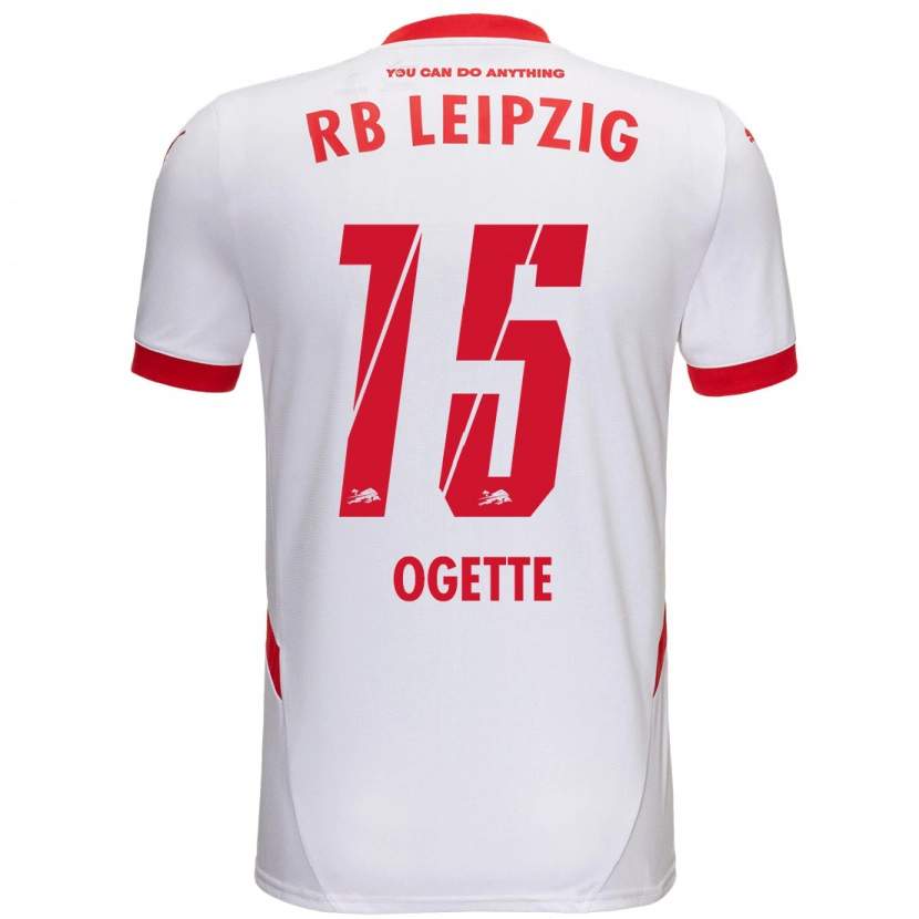 Danxen Hombre Camiseta Israel Ogette #15 Blanco Rojo 1ª Equipación 2024/25 La Camisa