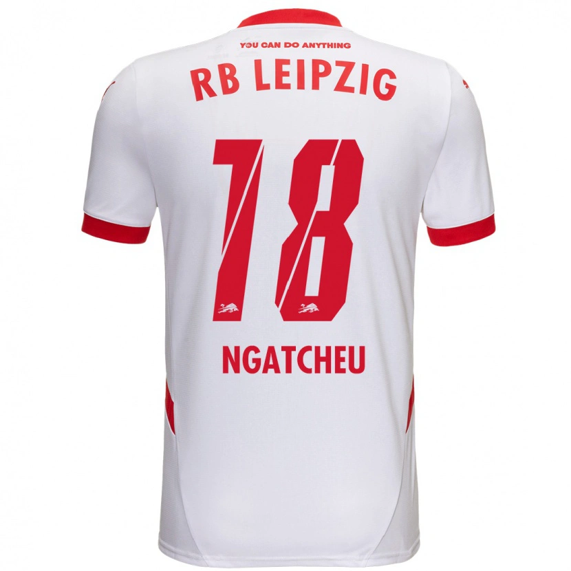 Danxen Hombre Camiseta Yohan Ngatcheu #18 Blanco Rojo 1ª Equipación 2024/25 La Camisa