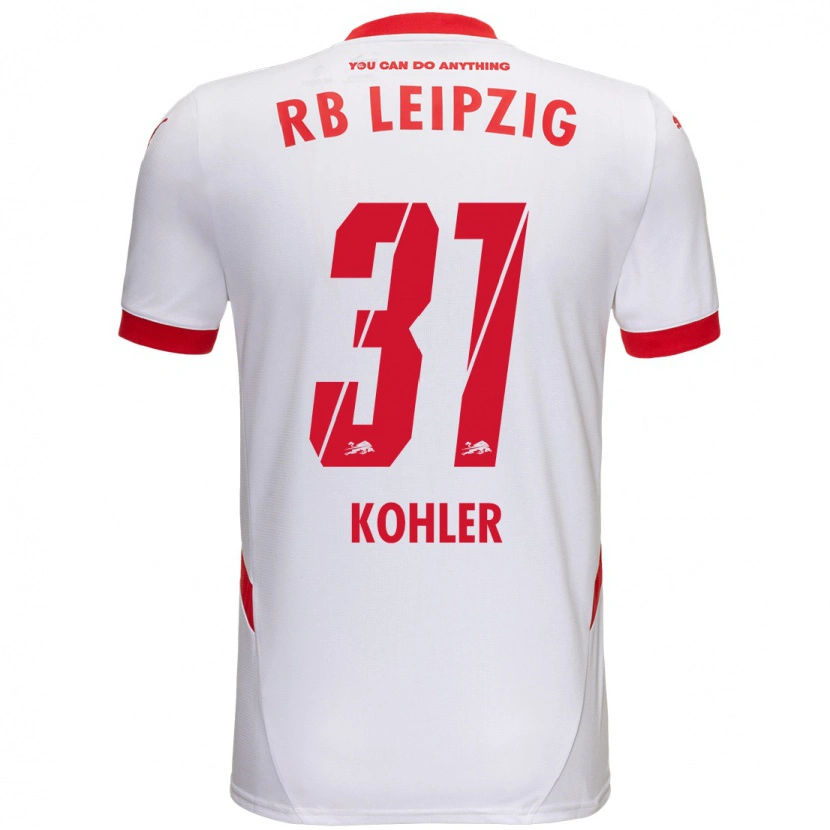 Danxen Hombre Camiseta Tim Köhler #31 Blanco Rojo 1ª Equipación 2024/25 La Camisa