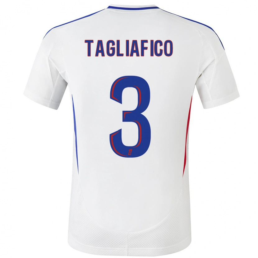 Danxen Hombre Camiseta Nicolás Tagliafico #3 Blanco Azul 1ª Equipación 2024/25 La Camisa