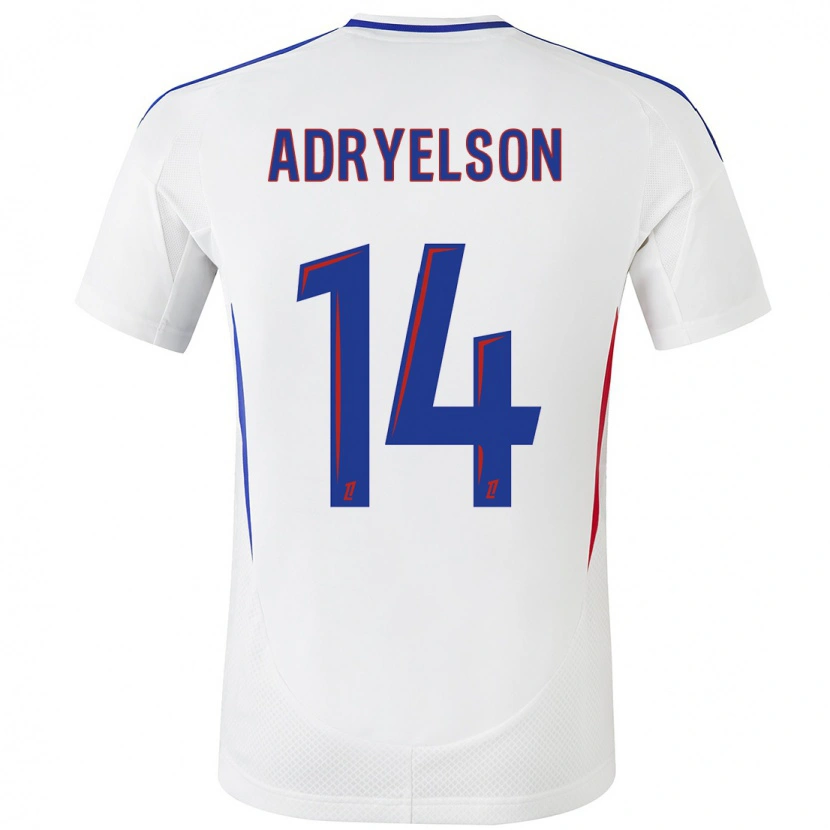 Danxen Hombre Camiseta Adryelson #14 Blanco Azul 1ª Equipación 2024/25 La Camisa