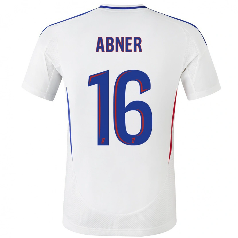 Danxen Hombre Camiseta Abner #16 Blanco Azul 1ª Equipación 2024/25 La Camisa