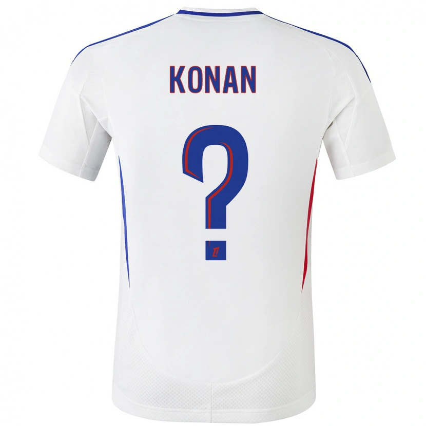 Danxen Hombre Camiseta Yvann Konan #0 Blanco Azul 1ª Equipación 2024/25 La Camisa