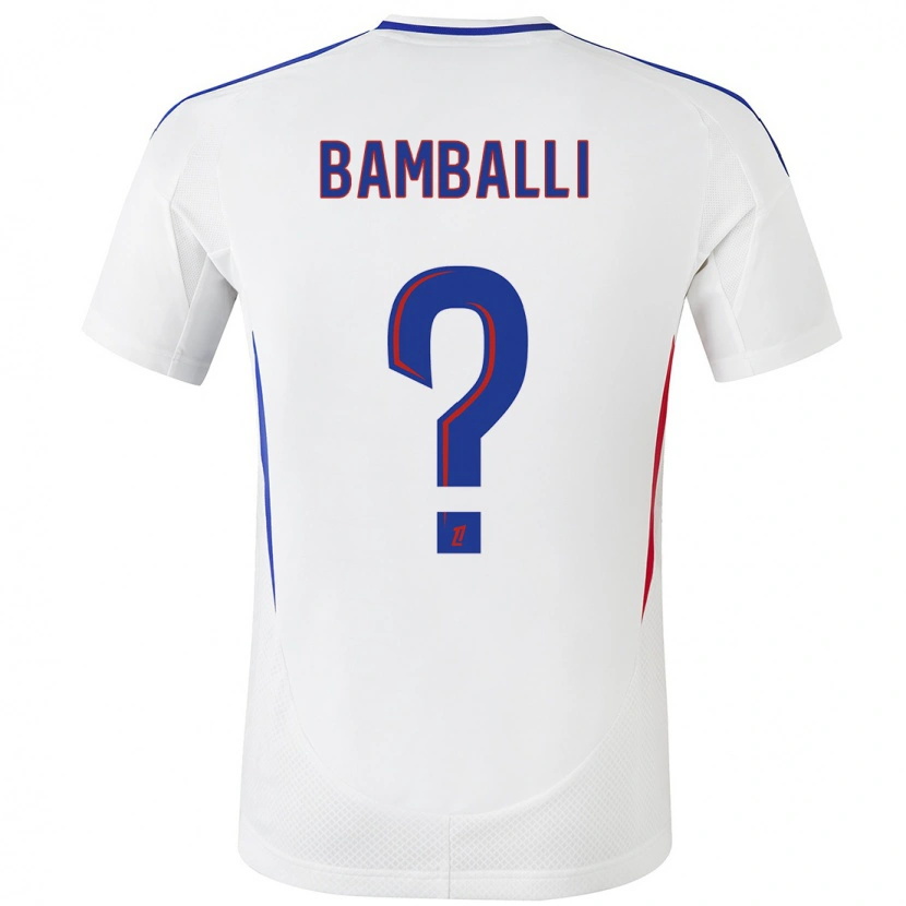 Danxen Hombre Camiseta Léo Bamballi #0 Blanco Azul 1ª Equipación 2024/25 La Camisa