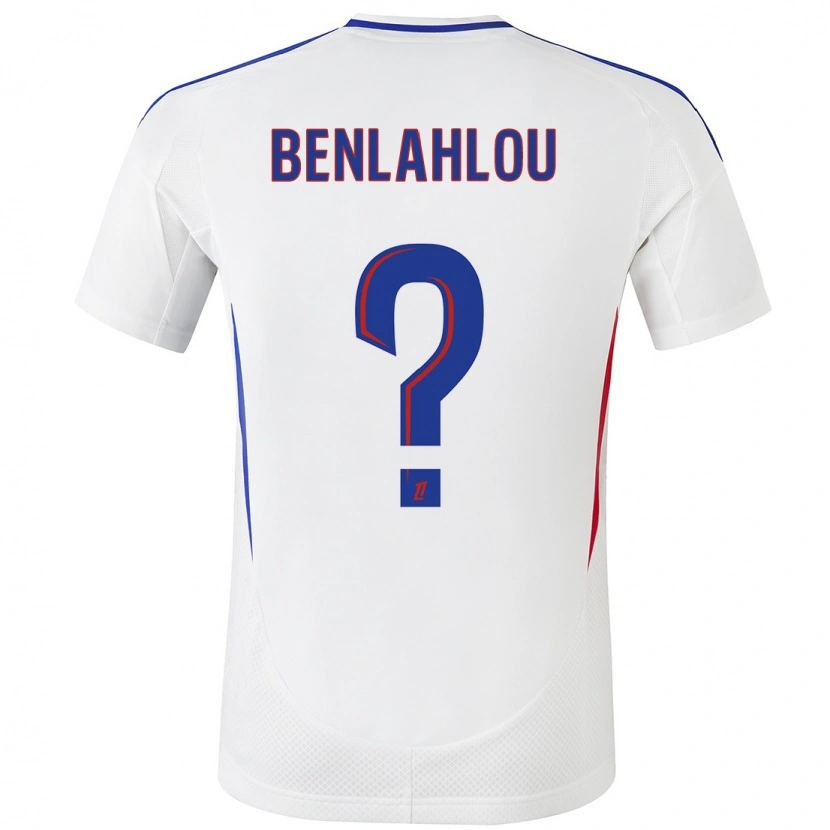 Danxen Hombre Camiseta Daryll Benlahlou #0 Blanco Azul 1ª Equipación 2024/25 La Camisa