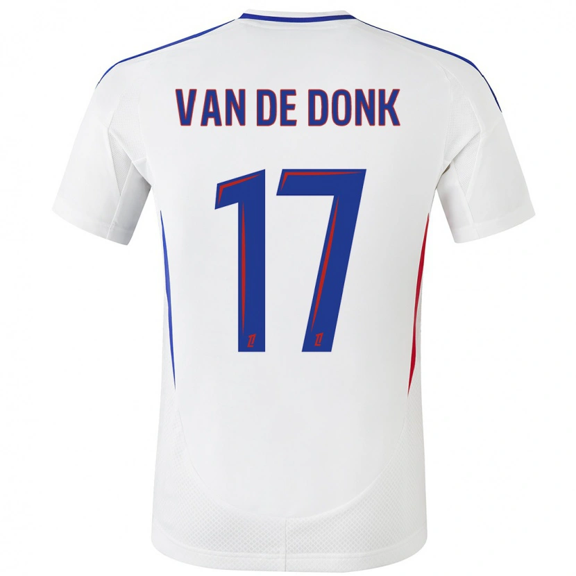 Danxen Hombre Camiseta Daniëlle Van De Donk #17 Blanco Azul 1ª Equipación 2024/25 La Camisa