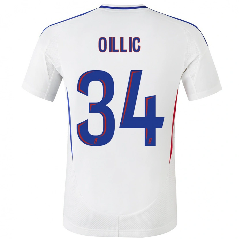 Danxen Hombre Camiseta Laureen Oillic #34 Blanco Azul 1ª Equipación 2024/25 La Camisa