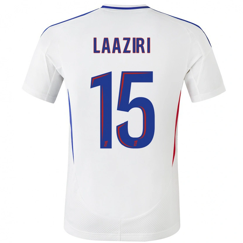 Danxen Hombre Camiseta Achraf Laâziri #15 Blanco Azul 1ª Equipación 2024/25 La Camisa