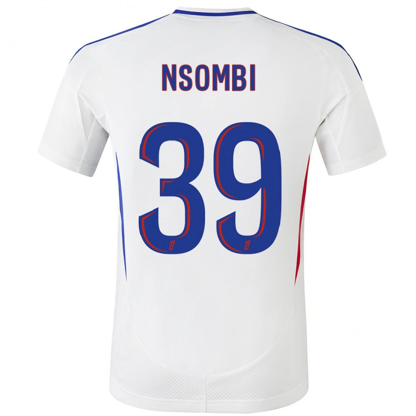 Danxen Hombre Camiseta Gael Nsombi #39 Blanco Azul 1ª Equipación 2024/25 La Camisa