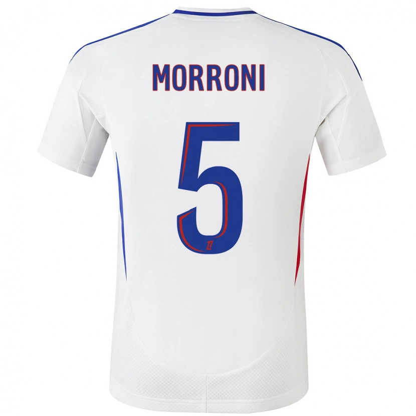 Danxen Hombre Camiseta Perle Morroni #5 Blanco Azul 1ª Equipación 2024/25 La Camisa