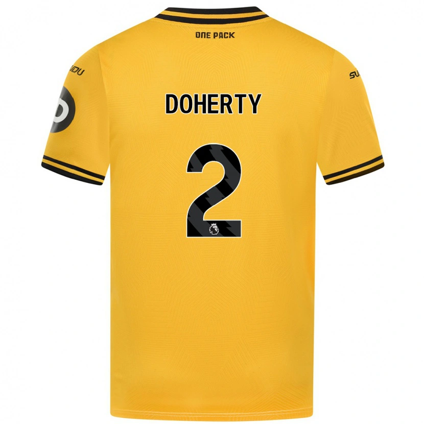 Danxen Hombre Camiseta Matt Doherty #2 Amarillo 1ª Equipación 2024/25 La Camisa