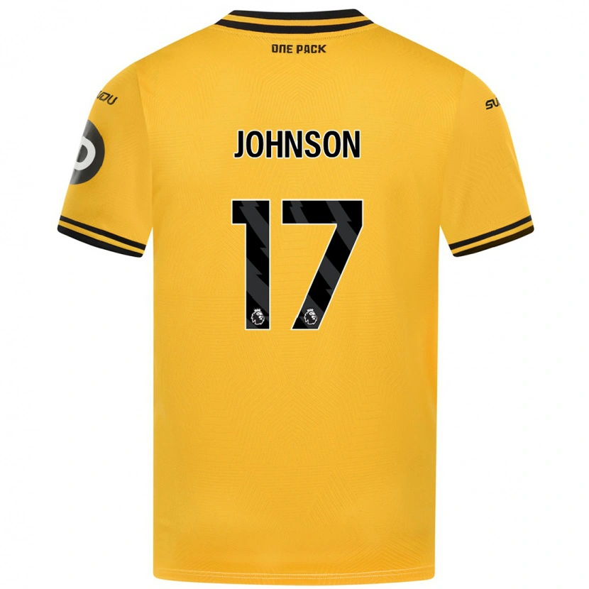 Danxen Hombre Camiseta Katie Johnson #17 Amarillo 1ª Equipación 2024/25 La Camisa