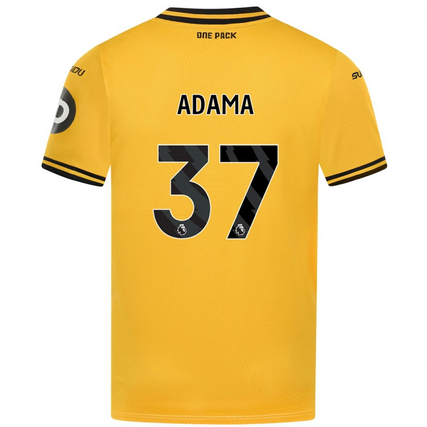 Danxen Hombre Camiseta Adama Traore #37 Amarillo 1ª Equipación 2024/25 La Camisa