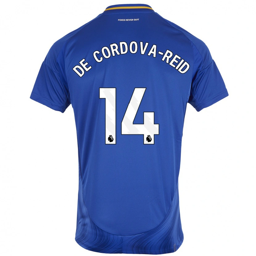 Danxen Hombre Camiseta Bobby De Cordova-Reid #14 Azul Blanco 1ª Equipación 2024/25 La Camisa