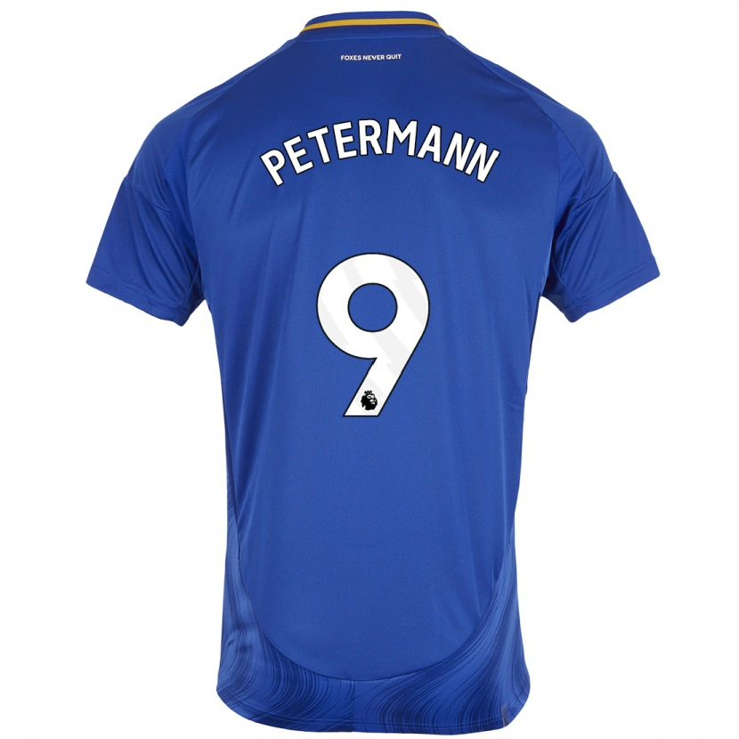 Danxen Hombre Camiseta Lena Petermann #9 Azul Blanco 1ª Equipación 2024/25 La Camisa