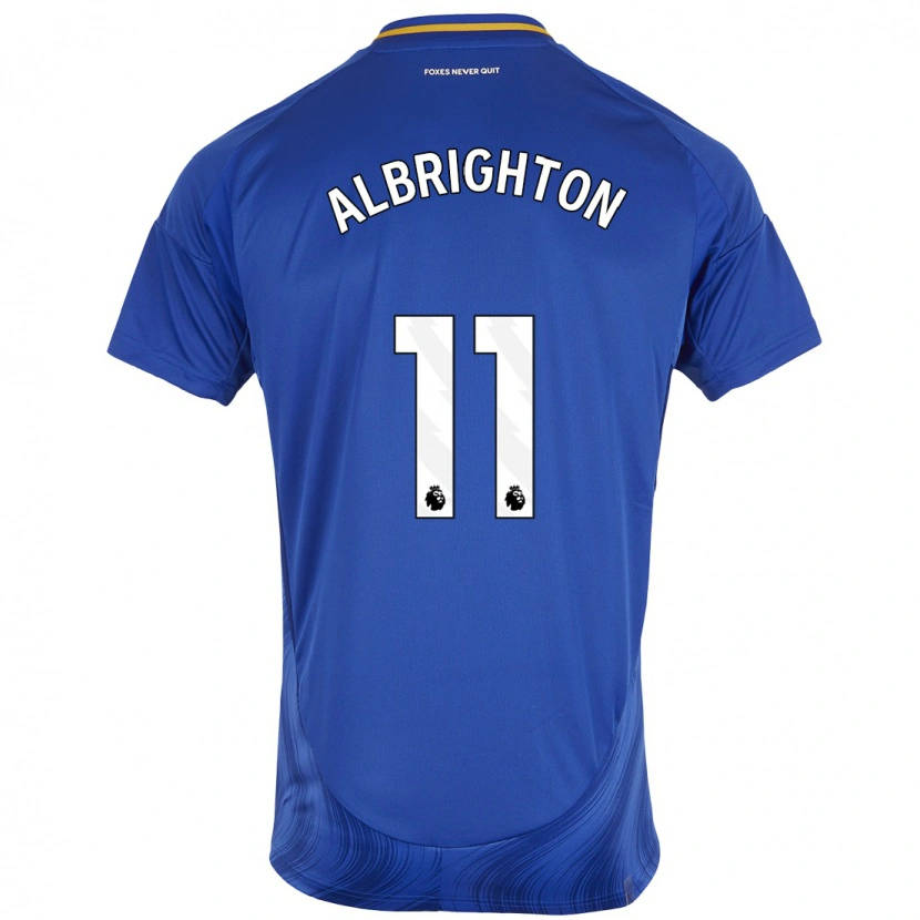 Danxen Hombre Camiseta Marc Albrighton #11 Azul Blanco 1ª Equipación 2024/25 La Camisa