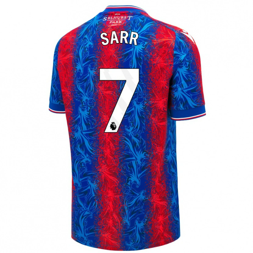 Danxen Hombre Camiseta Ismaïla Sarr #7 Rayas Rojas Y Azules 1ª Equipación 2024/25 La Camisa