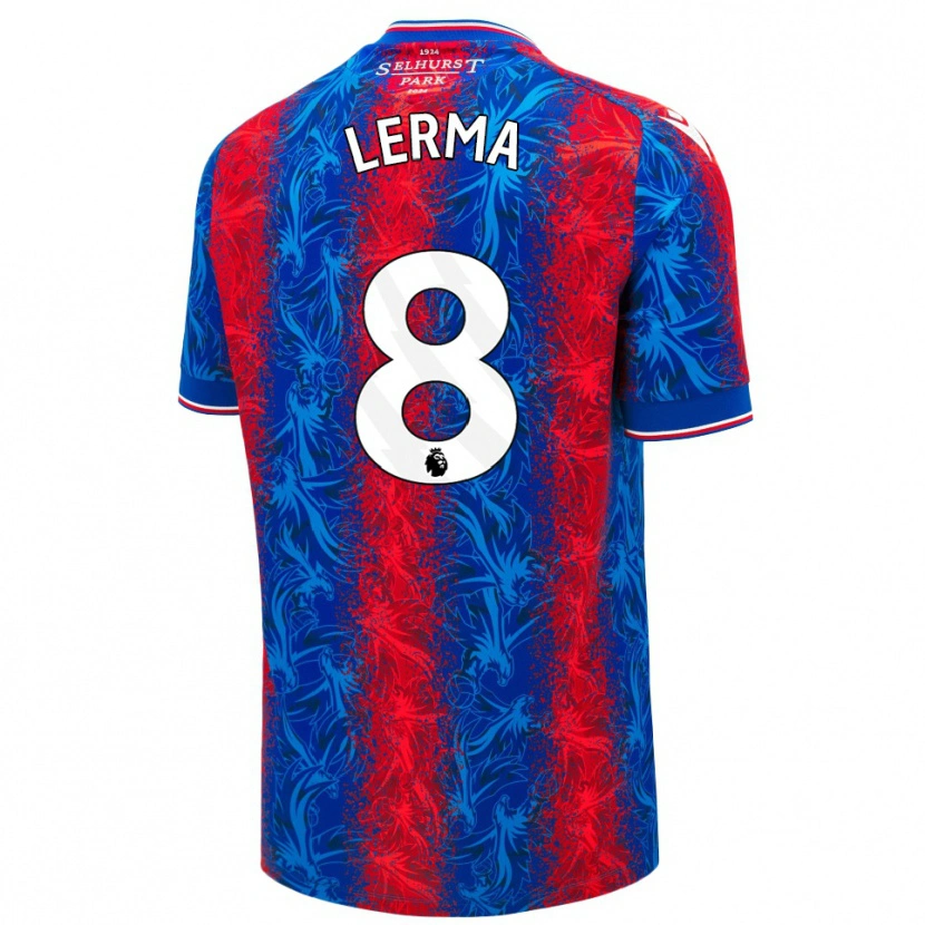 Danxen Hombre Camiseta Jefferson Lerma #8 Rayas Rojas Y Azules 1ª Equipación 2024/25 La Camisa