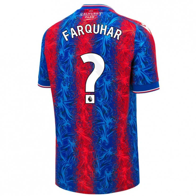 Danxen Hombre Camiseta Craig Farquhar #0 Rayas Rojas Y Azules 1ª Equipación 2024/25 La Camisa