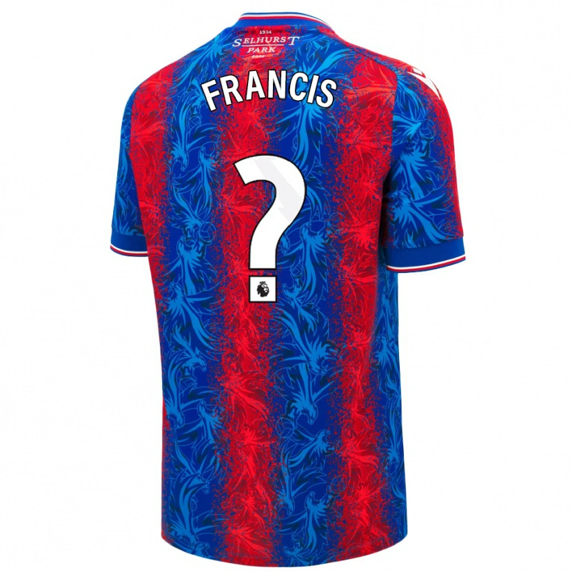 Danxen Hombre Camiseta Chris Francis #0 Rayas Rojas Y Azules 1ª Equipación 2024/25 La Camisa