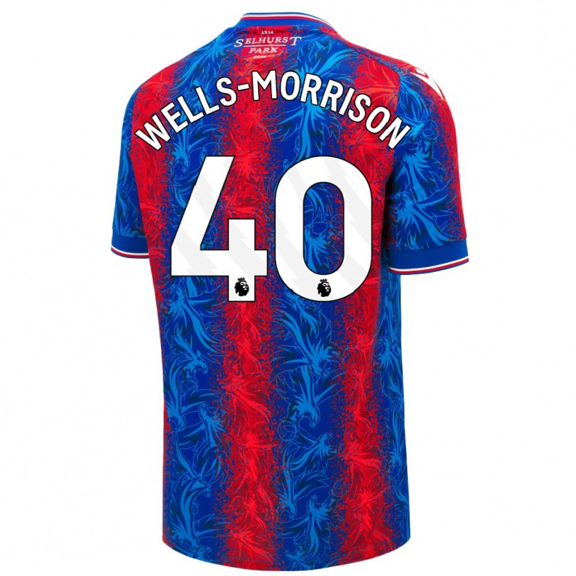 Danxen Hombre Camiseta Jack Wells-Morrison #40 Rayas Rojas Y Azules 1ª Equipación 2024/25 La Camisa