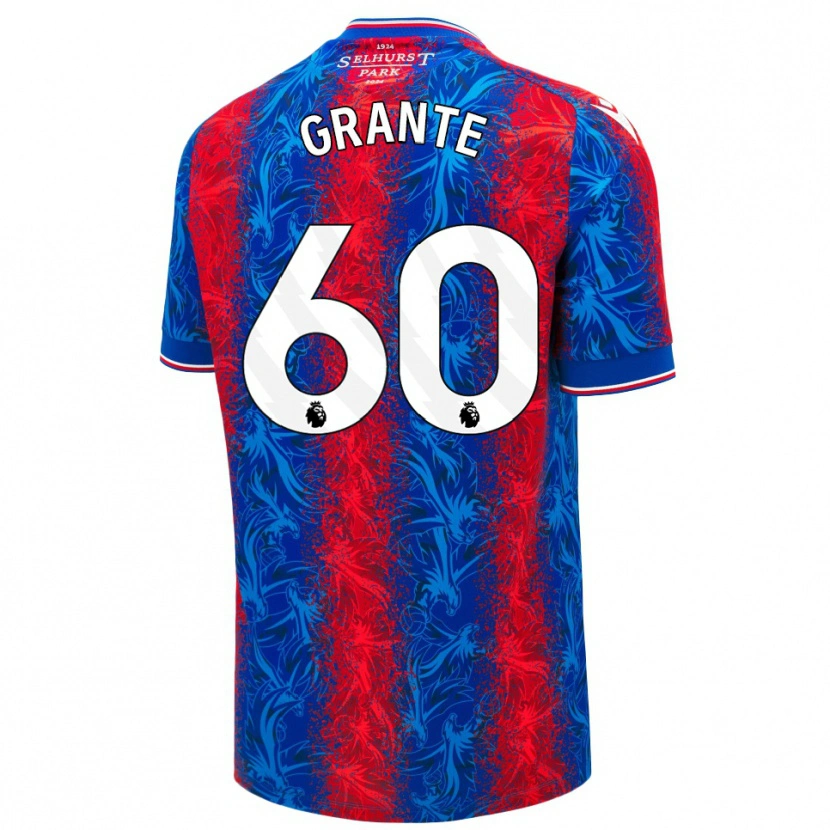 Danxen Hombre Camiseta Jake Grante #60 Rayas Rojas Y Azules 1ª Equipación 2024/25 La Camisa