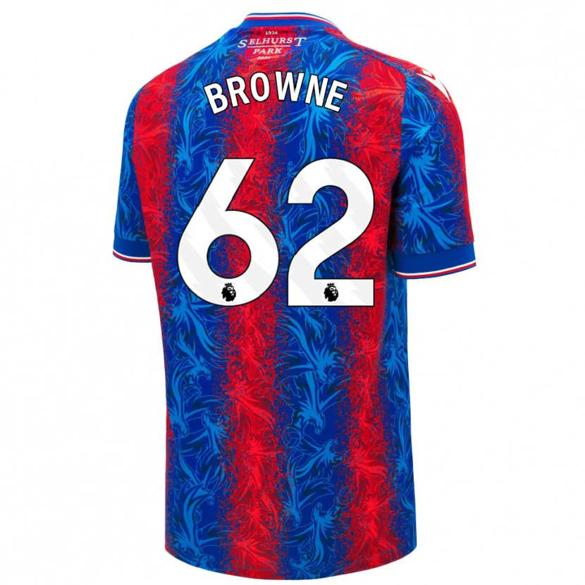 Danxen Hombre Camiseta Luke Browne #62 Rayas Rojas Y Azules 1ª Equipación 2024/25 La Camisa