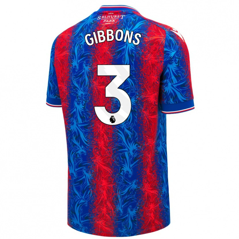 Danxen Hombre Camiseta Felicity Gibbons #3 Rayas Rojas Y Azules 1ª Equipación 2024/25 La Camisa