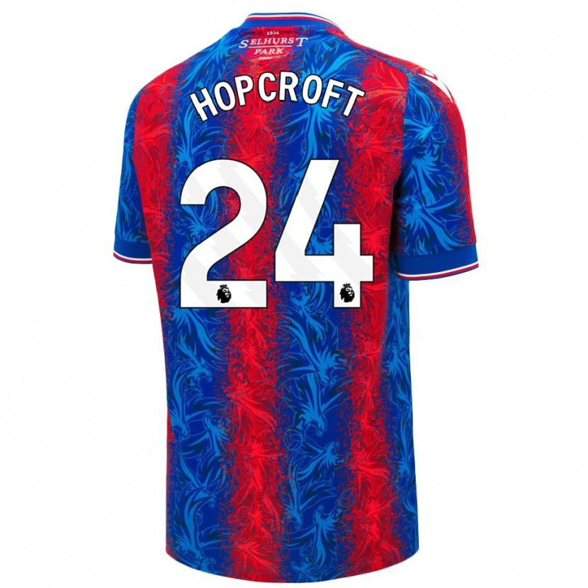 Danxen Hombre Camiseta Shanade Hopcroft #24 Rayas Rojas Y Azules 1ª Equipación 2024/25 La Camisa