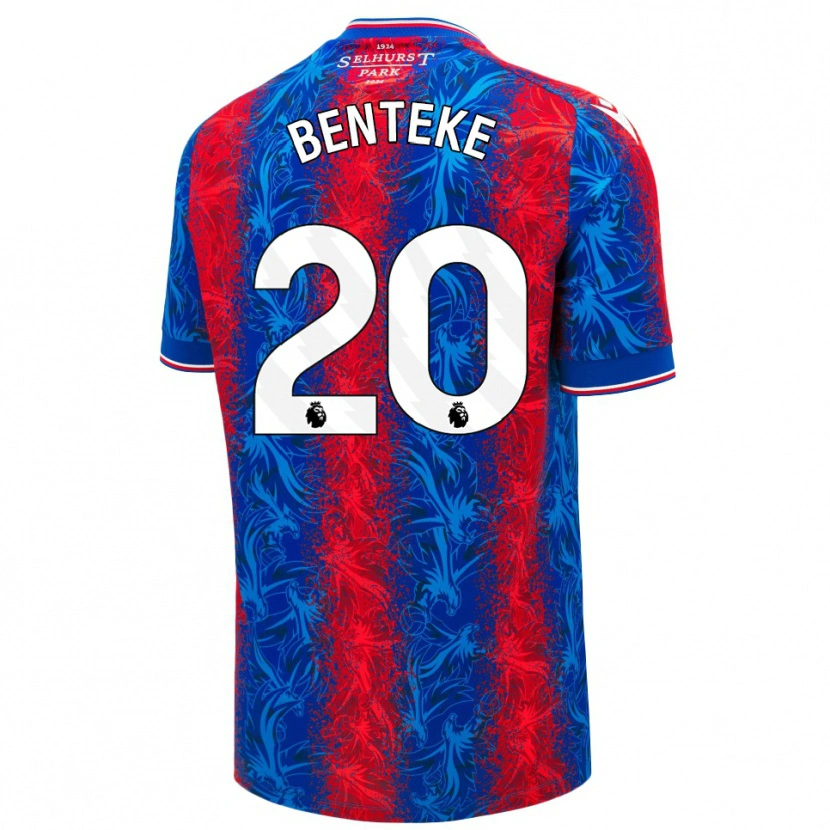 Danxen Hombre Camiseta Christian Benteke #20 Rayas Rojas Y Azules 1ª Equipación 2024/25 La Camisa