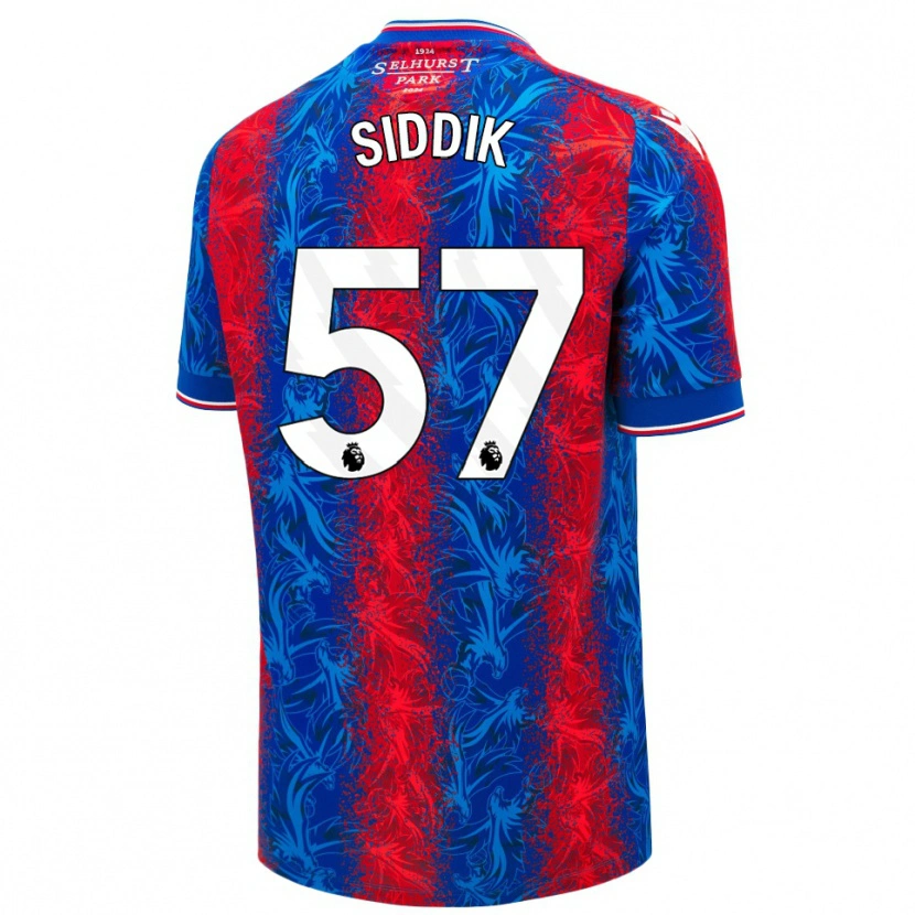 Danxen Hombre Camiseta Cardo Siddik #57 Rayas Rojas Y Azules 1ª Equipación 2024/25 La Camisa