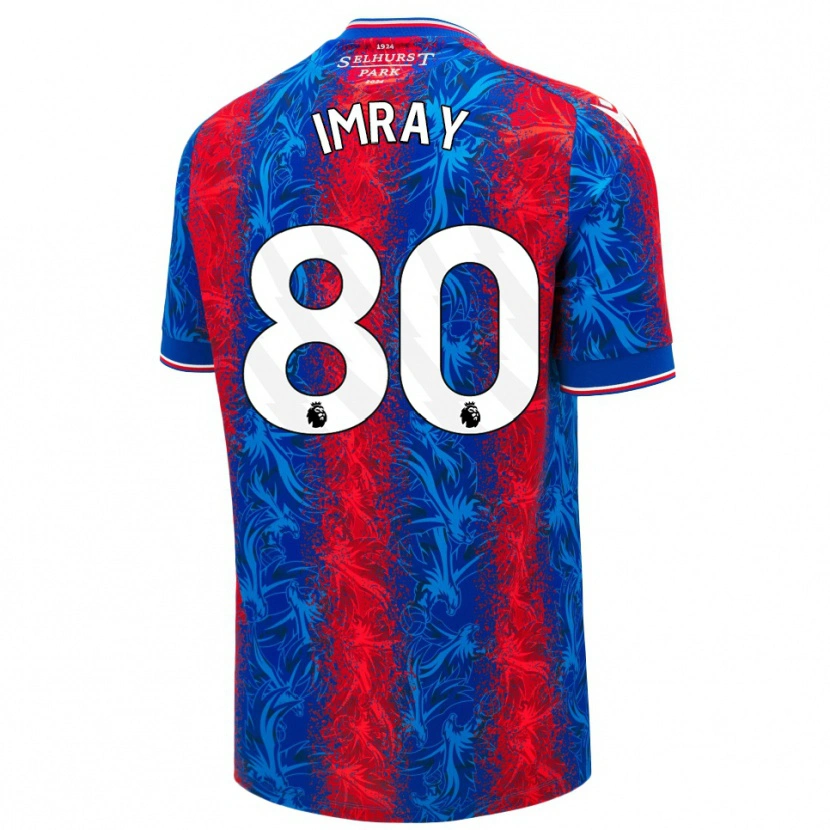 Danxen Hombre Camiseta Danny Imray #80 Rayas Rojas Y Azules 1ª Equipación 2024/25 La Camisa