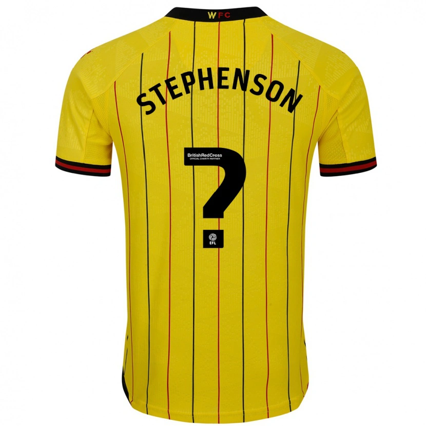 Danxen Hombre Camiseta Ollie Stephenson #0 Amarillo Negro 1ª Equipación 2024/25 La Camisa