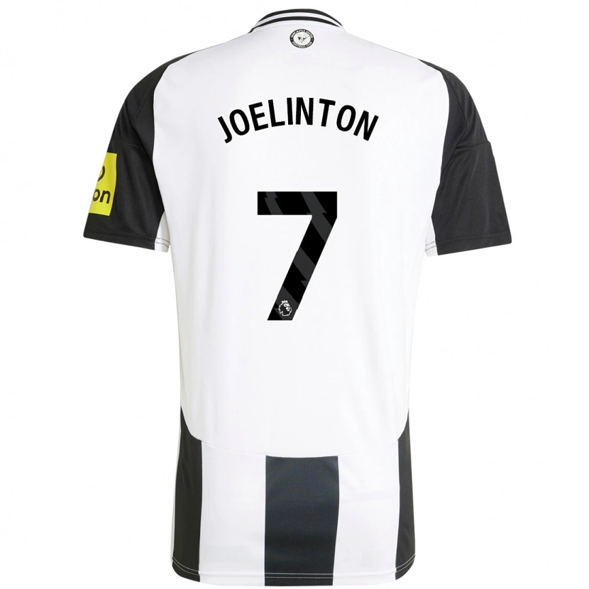 Danxen Hombre Camiseta Joelinton #7 Blanco Negro 1ª Equipación 2024/25 La Camisa