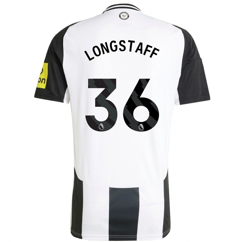 Danxen Hombre Camiseta Sean Longstaff #36 Blanco Negro 1ª Equipación 2024/25 La Camisa