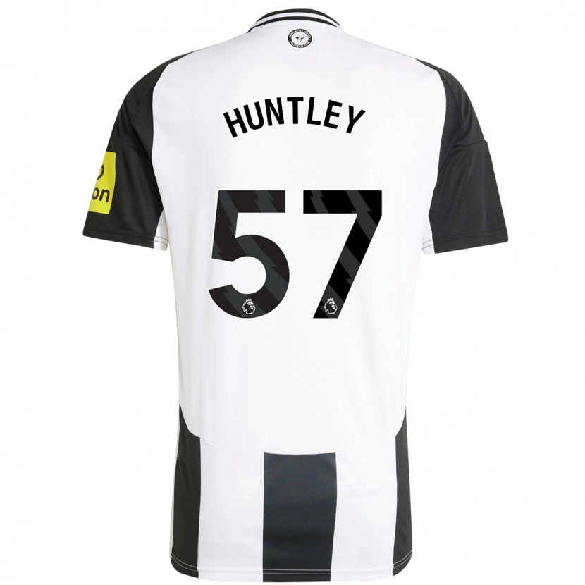 Danxen Hombre Camiseta James Huntley #57 Blanco Negro 1ª Equipación 2024/25 La Camisa