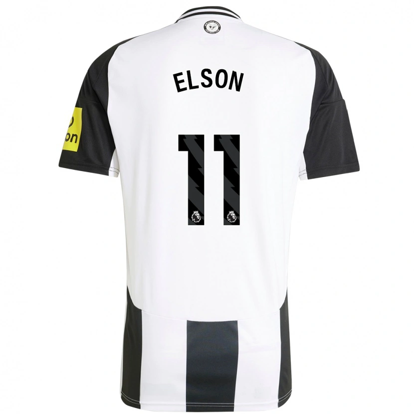 Danxen Hombre Camiseta Kacie Elson #11 Blanco Negro 1ª Equipación 2024/25 La Camisa