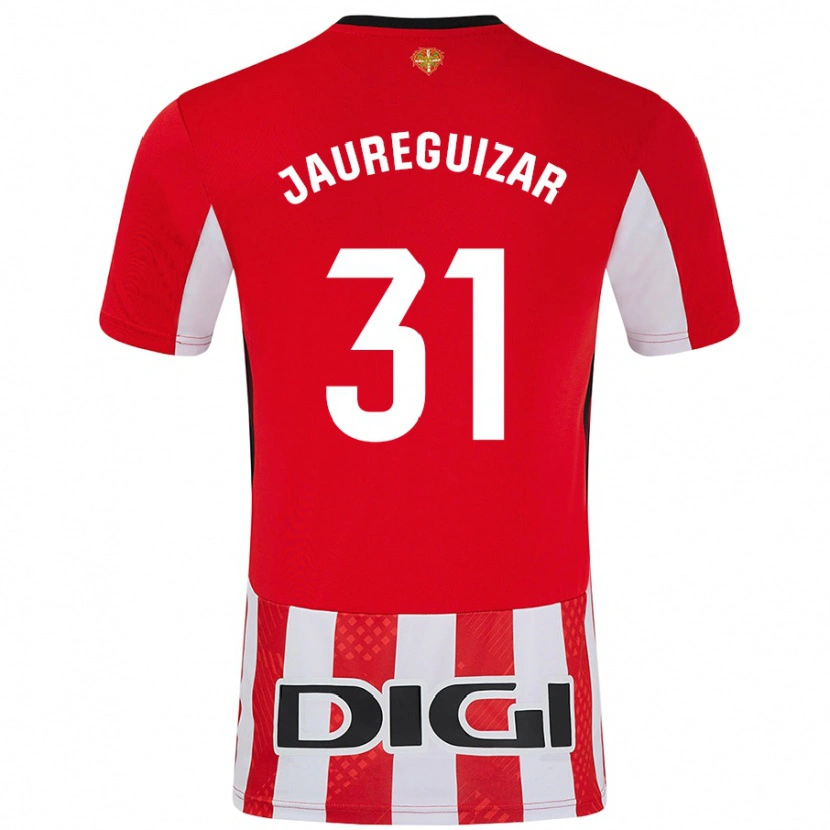 Danxen Hombre Camiseta Mikel Jauregizar #31 Rojo Blanco 1ª Equipación 2024/25 La Camisa