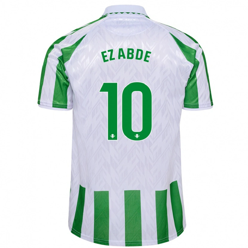 Danxen Hombre Camiseta Abde Ezzalzouli #10 Verde Rayas Blancas 1ª Equipación 2024/25 La Camisa