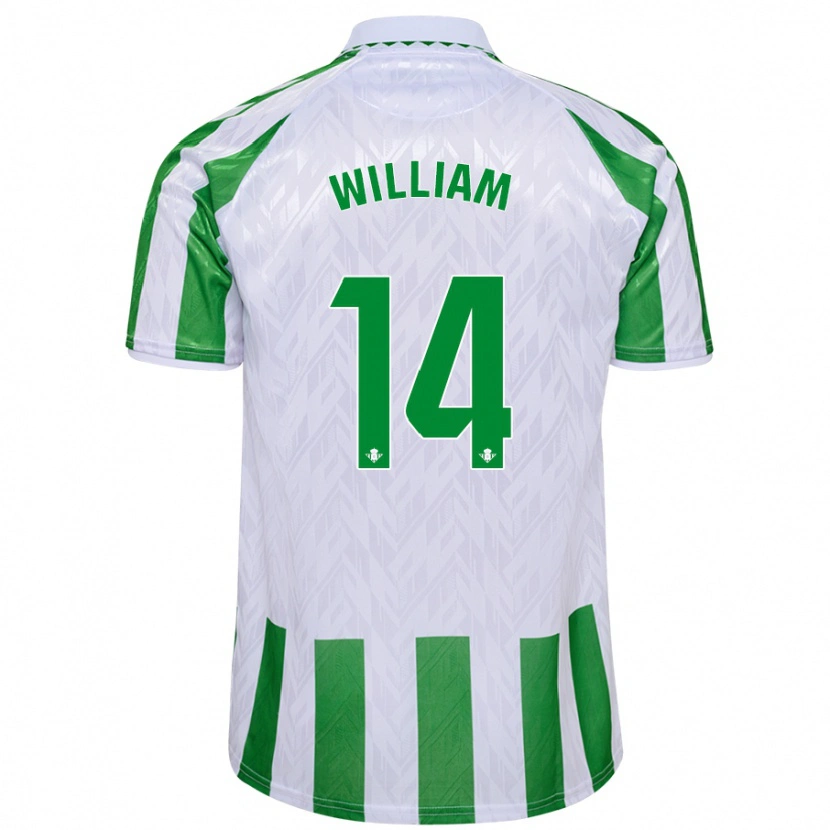 Danxen Hombre Camiseta William Carvalho #14 Verde Rayas Blancas 1ª Equipación 2024/25 La Camisa