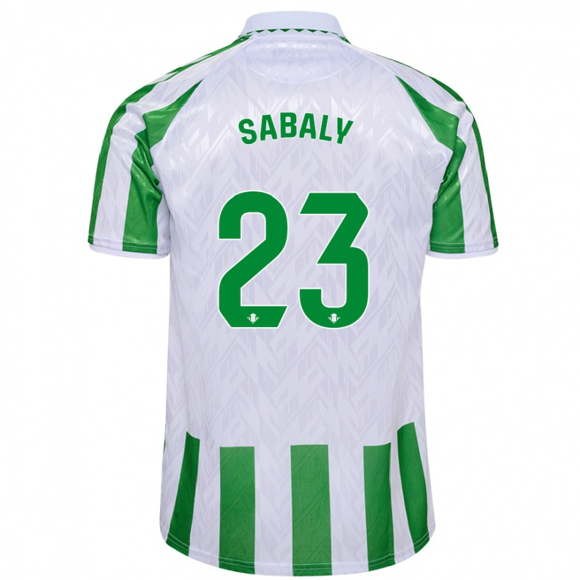 Danxen Hombre Camiseta Youssouf Sabaly #23 Verde Rayas Blancas 1ª Equipación 2024/25 La Camisa