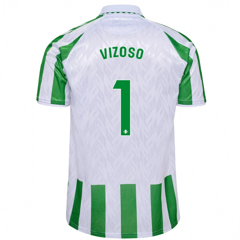 Danxen Hombre Camiseta Paula Vizoso #1 Verde Rayas Blancas 1ª Equipación 2024/25 La Camisa