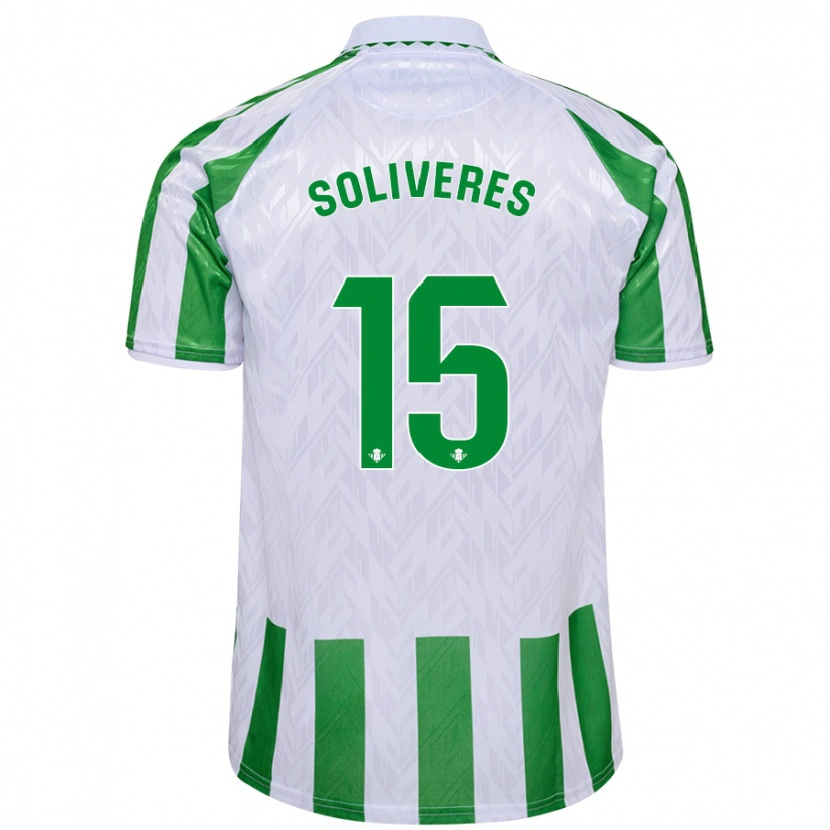 Danxen Hombre Camiseta Gema Soliveres #15 Verde Rayas Blancas 1ª Equipación 2024/25 La Camisa