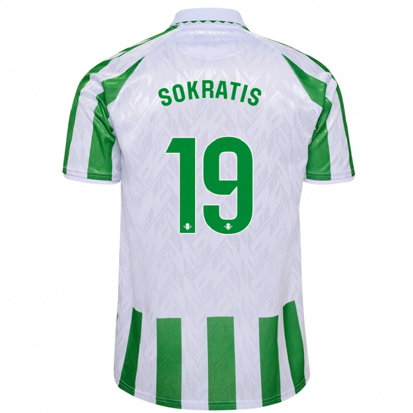 Danxen Hombre Camiseta Sokratis Papastathopoulos #19 Verde Rayas Blancas 1ª Equipación 2024/25 La Camisa